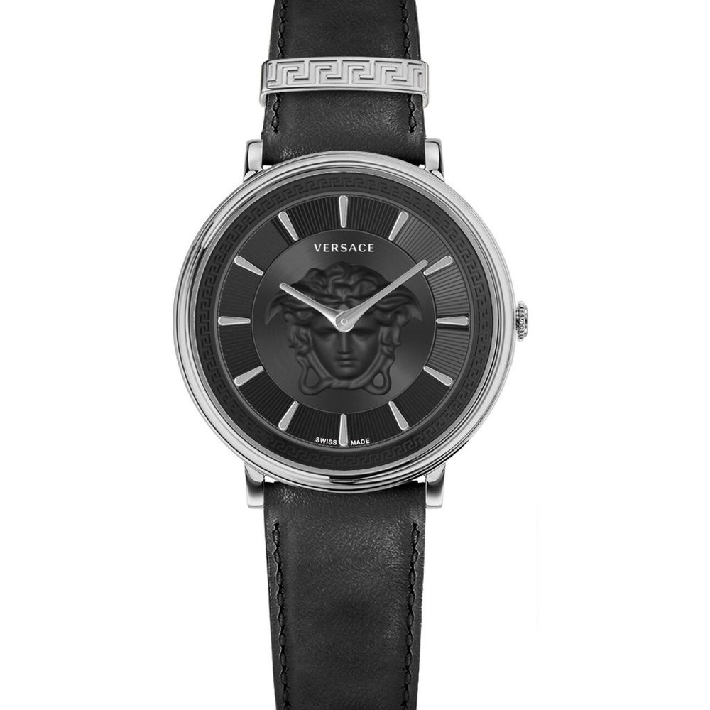 Versace Womens Black Circle Watch